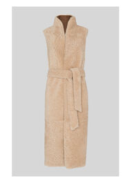 Sheepskin Belted Borg Gilet